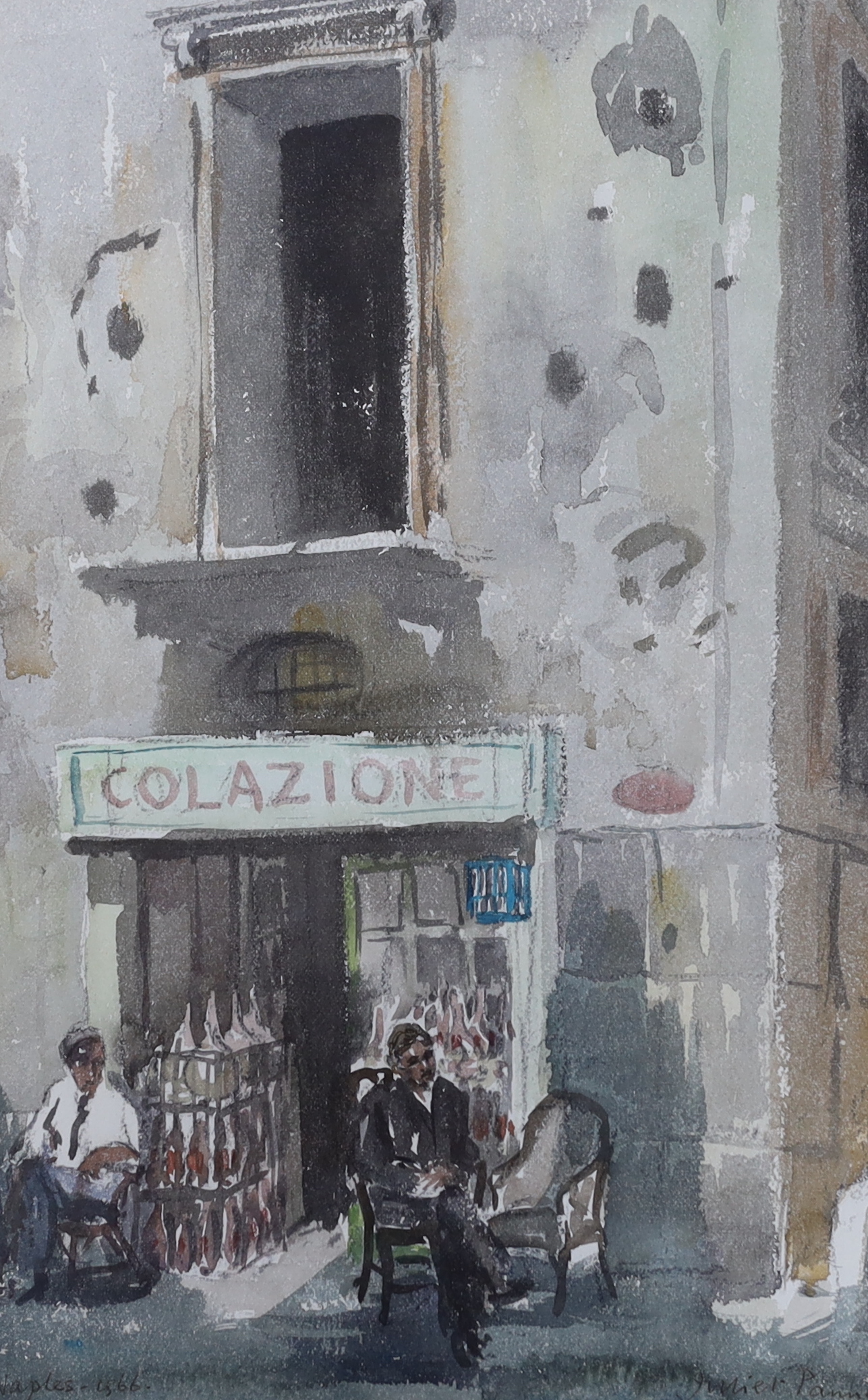 Juliet Pannett MBE FRSA (1911-2005), watercolour, Italian street scene, signed, details verso, 35 x 23cm